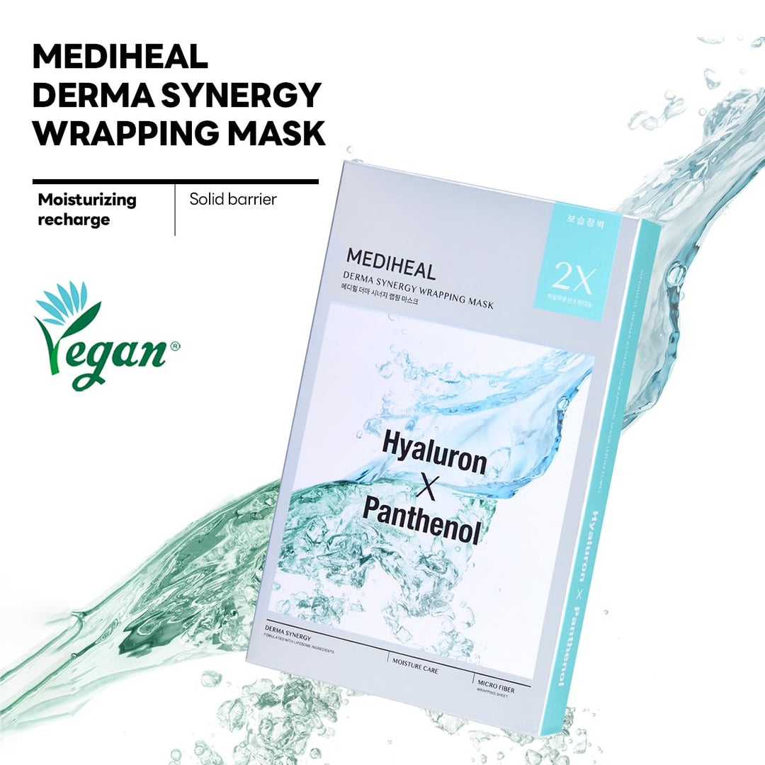 MEDIHEAL Derma Synergy Wrapping Mask Sheet for Moisturizing Barrier 10Pcs