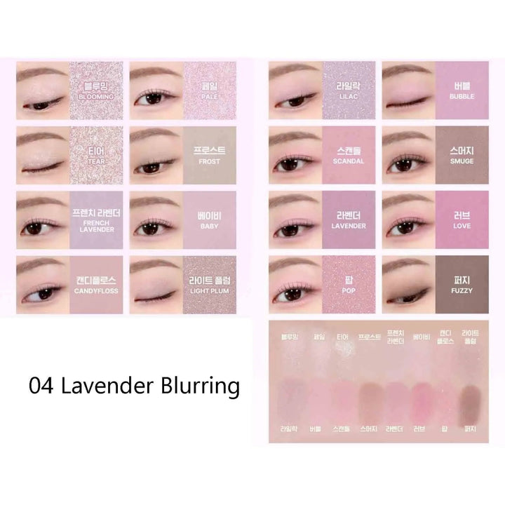 WAKEMAKE Soft Blurring Eye Palette 14g - 04 Lavender Blurring