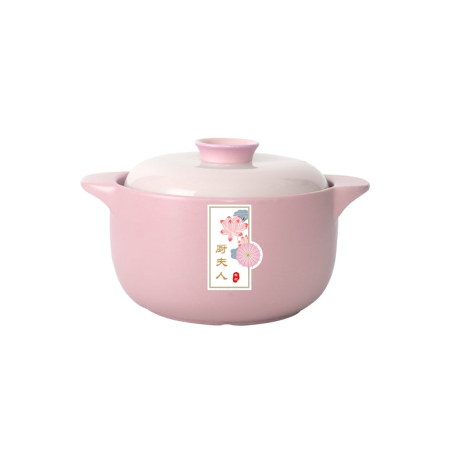厨夫人CHOFOREN Lecai series heat-resistant ceramic stew pot 3L - Peach Pink