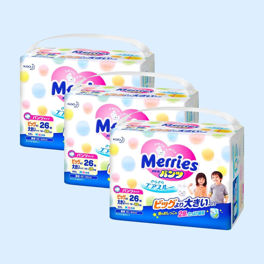 KAO Merries Pants Diaper XXL Size 26Pcs (3 Bag)