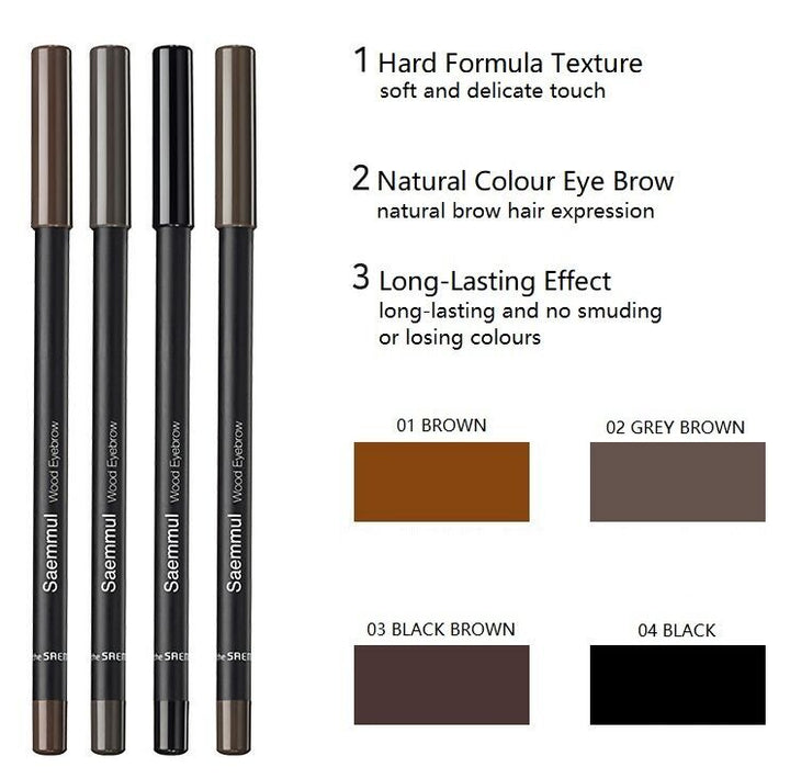 The SAEM Saemmul Wood Eyebrow Pencil - 4 Color to Choose