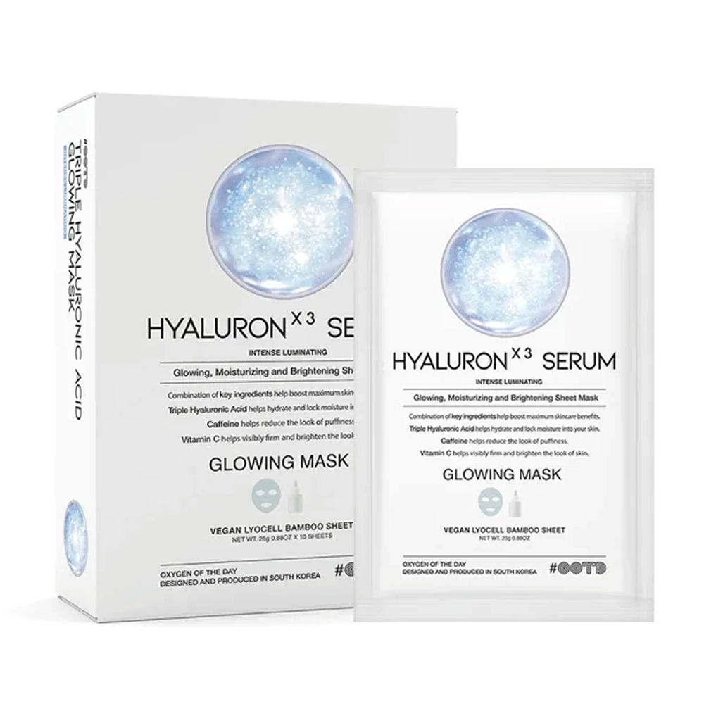 OOTD Hyaluron X3 Serum Glowing Mask 25g * 10ea Mask Pack, new, vegan, SKIN CARE, Treatments, Serum & Essence