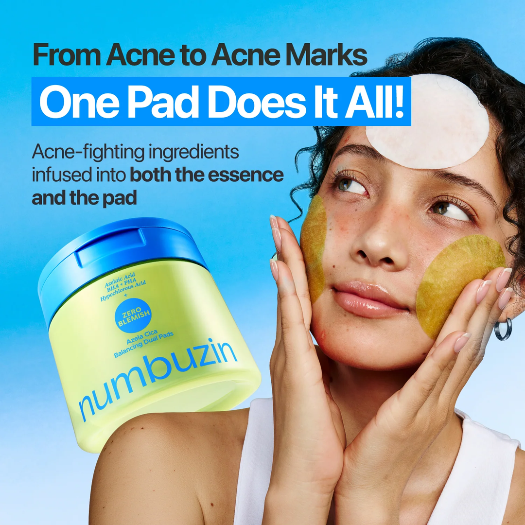 numbuzin Zero Blemish Azela Cica Balancing Dual Pads 210ml / 60pads SKIN CARE, Toners, Toner Pads