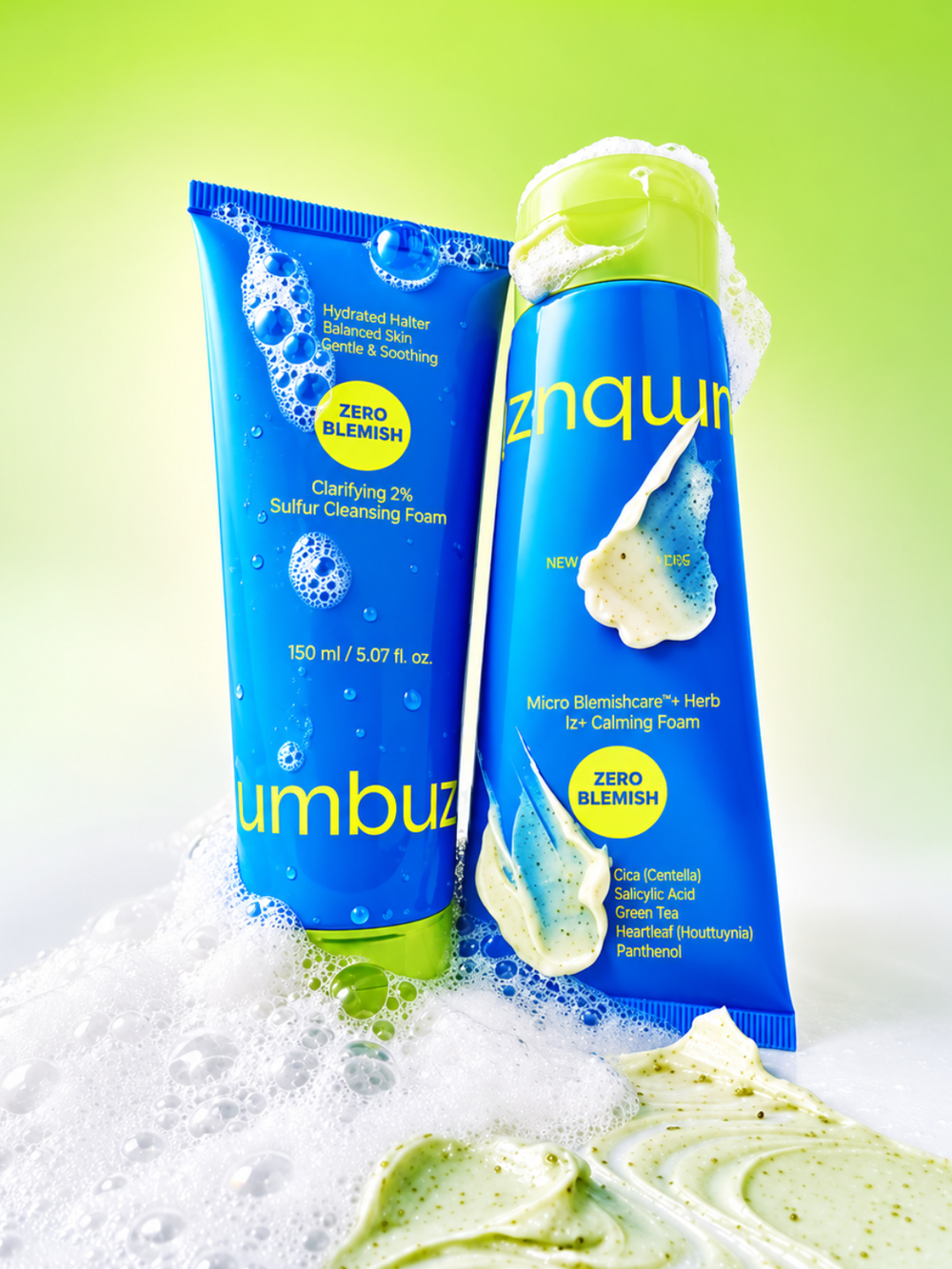 numbuzin Zero Blemish Clarifying 2% Sulfur Cleansing Foam 150ml SKIN CARE, Cleansers, Face Wash