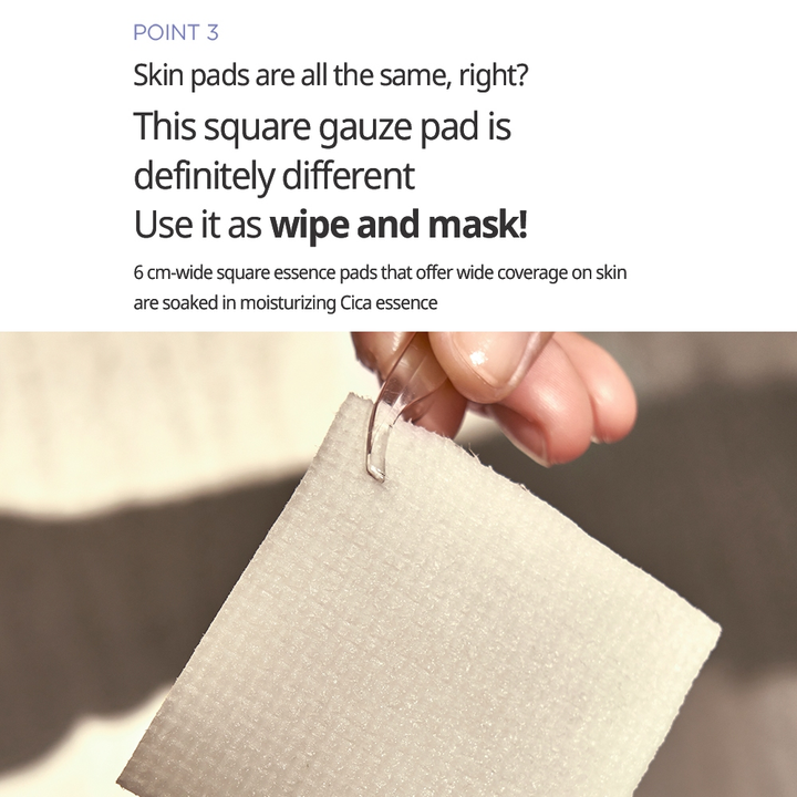 DERMATORY Hypoallergenic Cica Rescue Gauze Pad 80ea toner pads, SKIN CARE, Toners