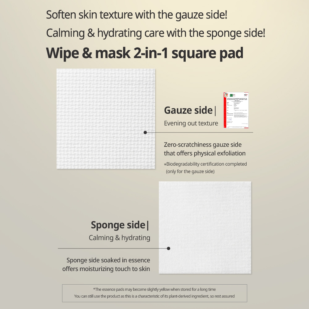 DERMATORY Hypoallergenic Cica Rescue Gauze Pad 80ea toner pads, SKIN CARE, Toners