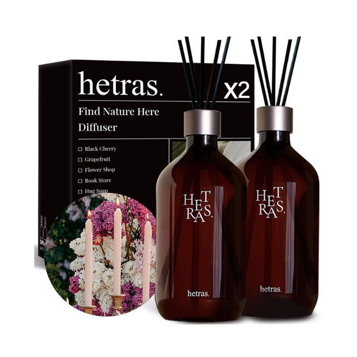 HETRAS Premium Diffuser Hotel Wood 500ml x 2