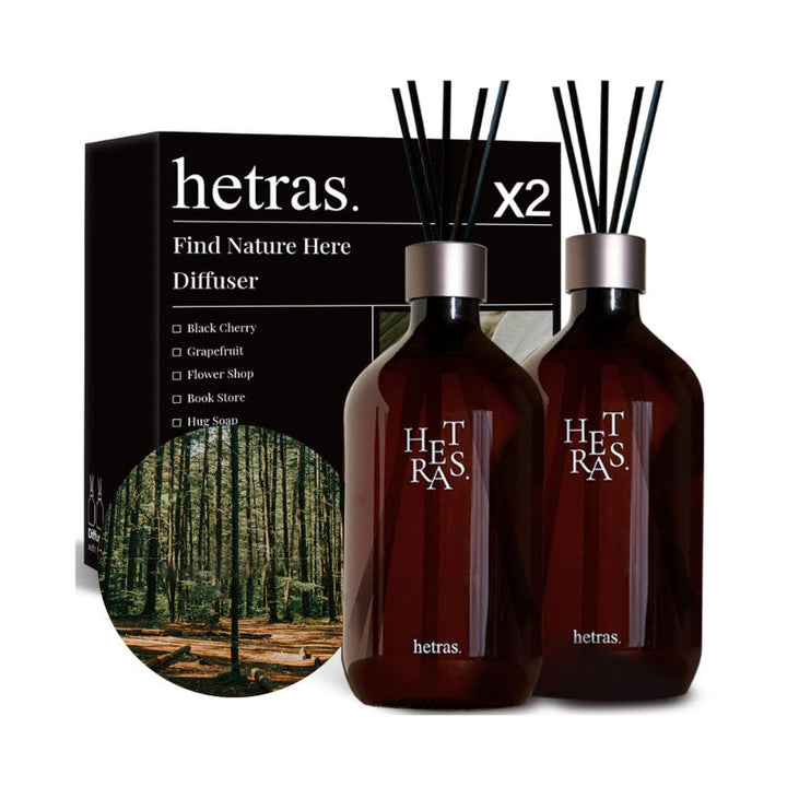 HETRAS Premium Diffuser Hotel Wood 500ml x 2