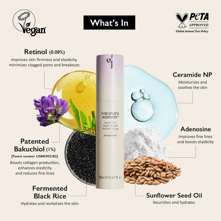HARUHARU WONDER Black Rice Night Knight Retinol Serum 20ml