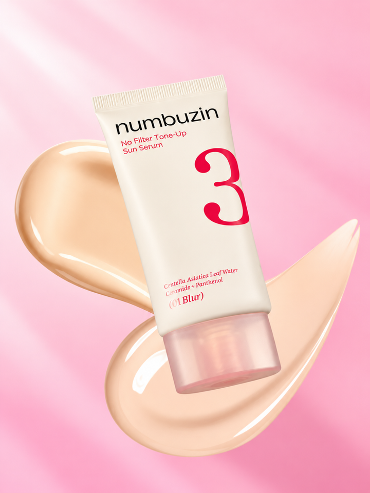 numbuzin No.3 No Filter Tone-Up Serum - 01. Blur SKIN CARE, Sunscreen