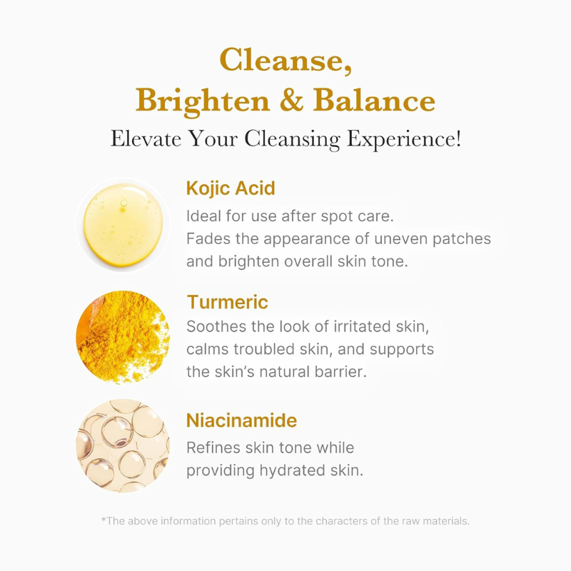 MEDICUBE Kojic Acid Turmeric Toning Cleanser 120g