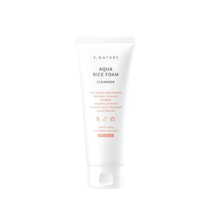 S.Nature Aqua Rice Foam Cleanser 160ml SKIN CARE, Cleansers, Face Wash
