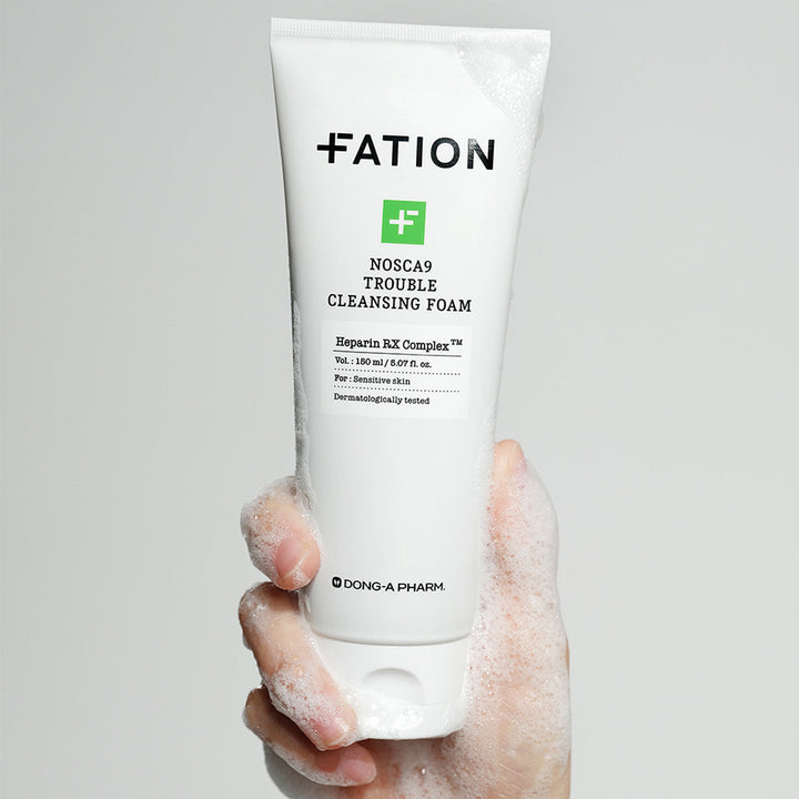 FATION Nosca9 Trouble Cleansing Foam 150ml hyaluronic acid, Mugwort, new, SKIN CARE, Cleansers, Face Wash