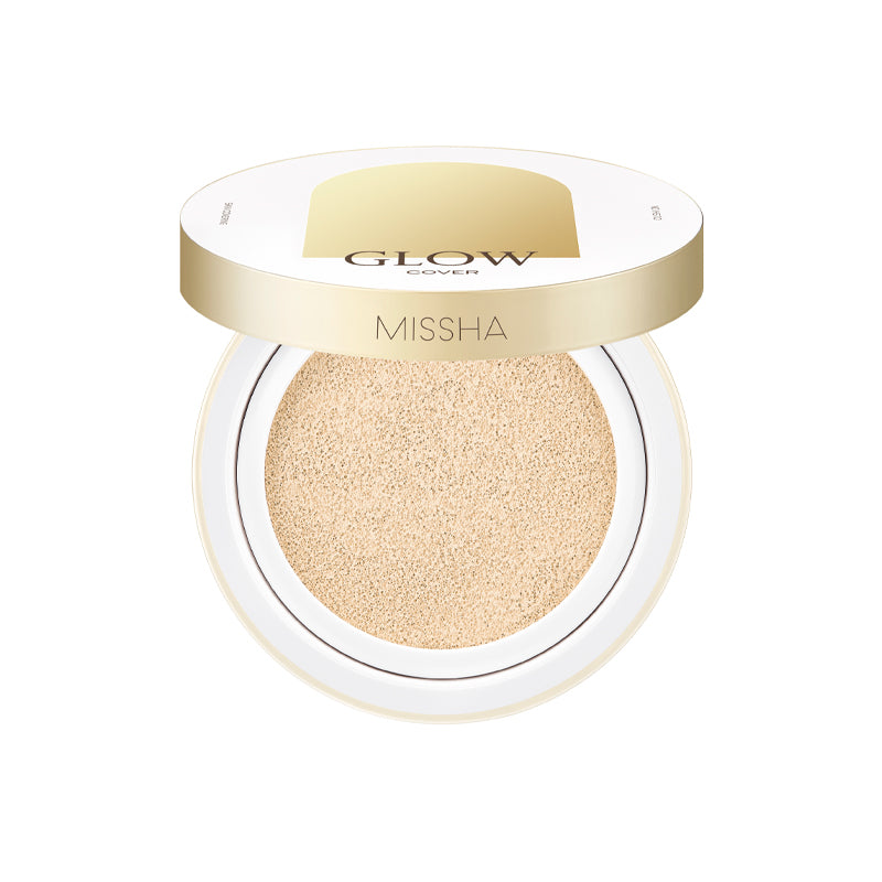 MISSHA Glow Cushion Transparent Lasting Coverage 14g MAKEUP, Face, BB Cream & Cushion, Korean Cushion Foundation, MISSHA Glow, Hydrating Base Makeup, Natural Finish Makeup, Glowing Complexion, Hydrolyzed Hyaluronic Acid, Soluble Collagen