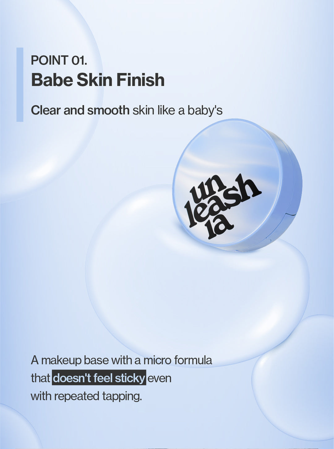 unleashia Babe Skin Baby Blue Cushion Niacinamide 15g