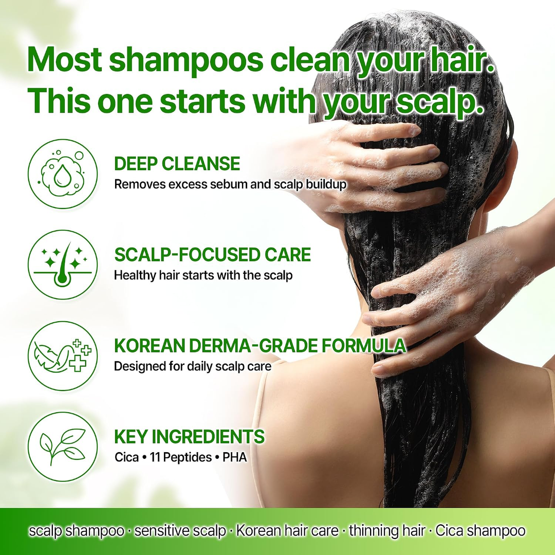 SOME BY MI Cica Peptide Derma Scalp Shampoo 285ml HAIR CARE, Shampoo & Conditioner, Shampoo