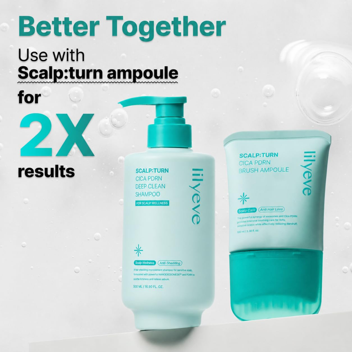 Lilyeve Scalp:Turn Cica PDRN Deep Clean Shampoo 500ml HAIR CARE, Shampoo & Conditioner, Shampoo