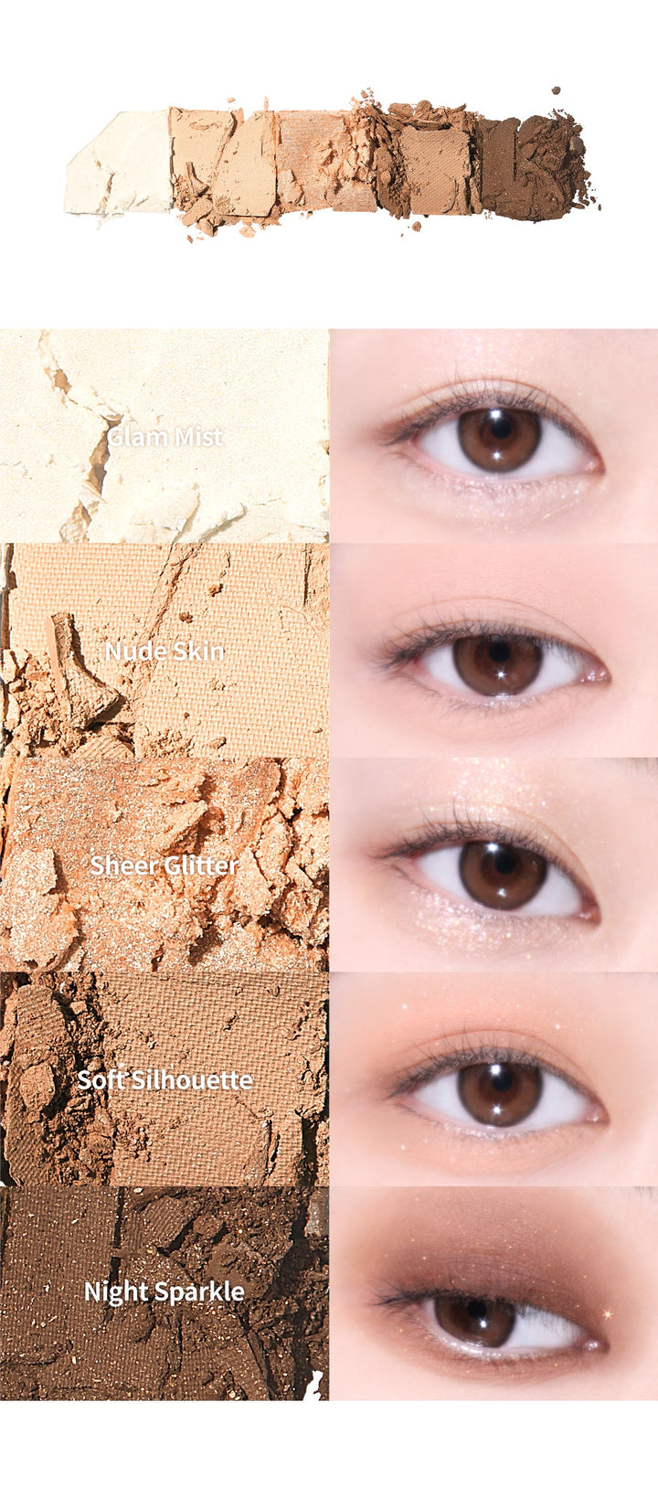 unleashia Mood Shower Eye Palette eyeshadow 4g