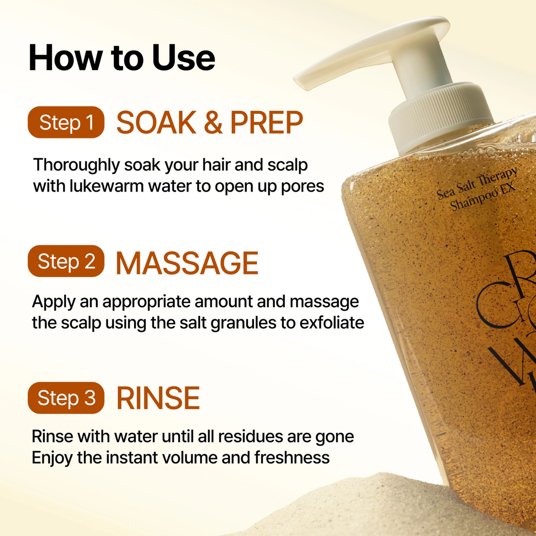 GROWUS Sea Salt Therapy Shampoo 500ml HAIR CARE, Shampoo & Conditioner, Shampoo