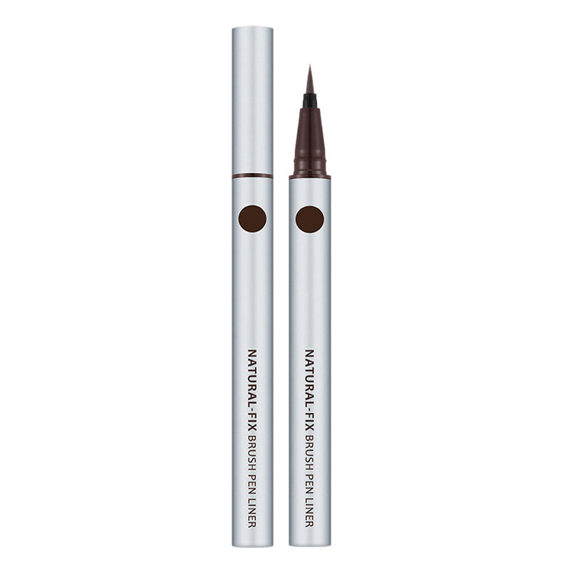 MISSHA Natural Fix Brush Pen Liner Brown Smudge-Free Long-Lasting MAKEUP, Eyes, Eyeliner, Korean Eyeliner, Smudge-Proof Liner, Liquid Pen Eyeliner, Long-Wear Eye Makeup, Precision Eyeliner, Missha Eye Makeup, Gel-Quid Formula