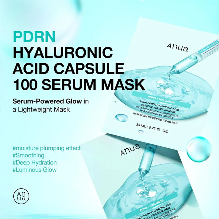 ANUA PDRN Hyaluronic Acid Capsule 100 Serum Mask 1Pcs
