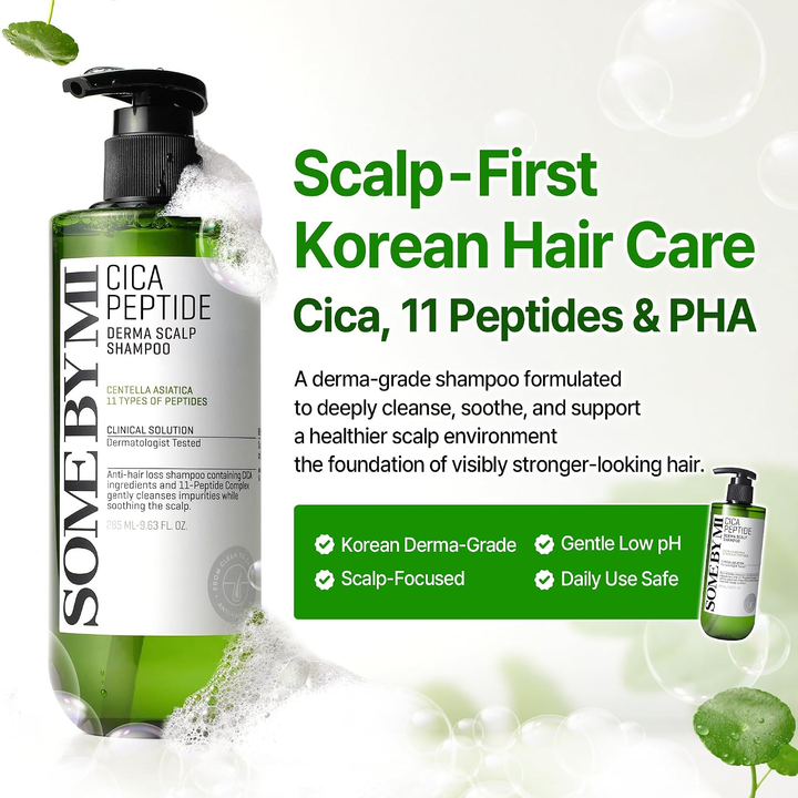 SOME BY MI Cica Peptide Derma Scalp Shampoo 285ml HAIR CARE, Shampoo & Conditioner, Shampoo