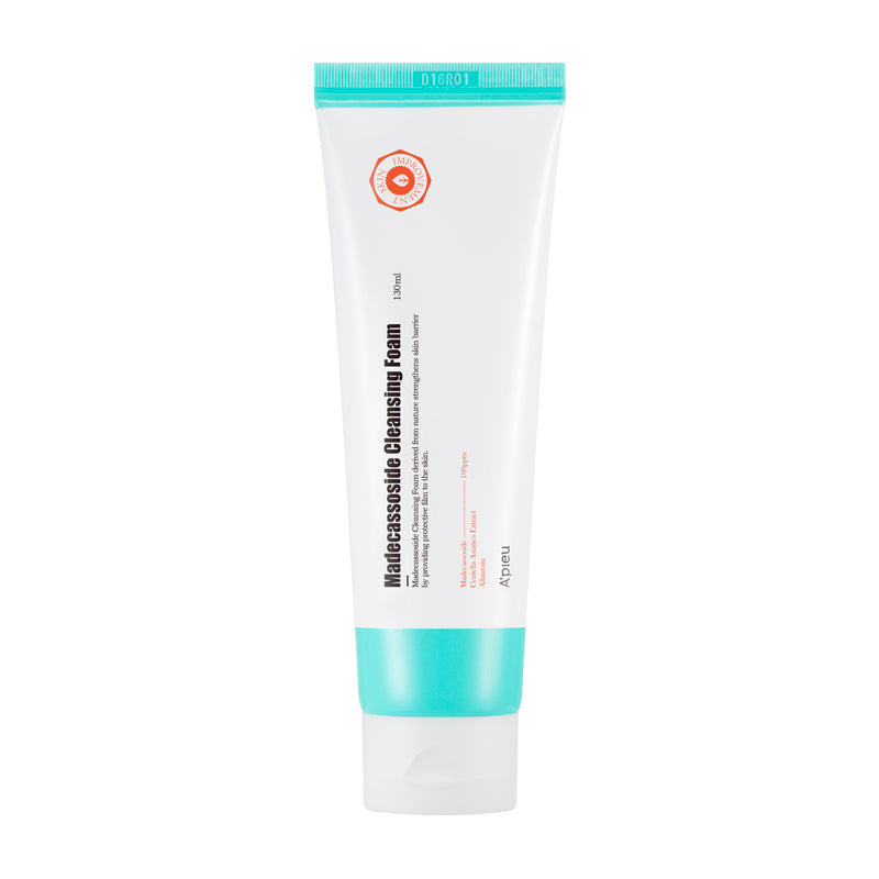 APIEU Madecassoside Cleansing Foam Soothing Cleanser 130ml SKIN CARE, Cleansers, Face Wash, K-beauty cleanser, Madecassoside, Centella Asiatica, soothing face wash, sensitive skin care, Korean cleansing foam, skin barrier support