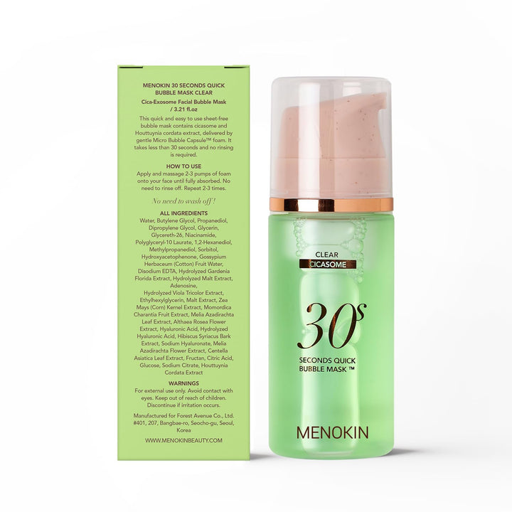 MENOKIN 30 Seconds Quick Bubble Mask 95ml  SKIN CARE, Toners