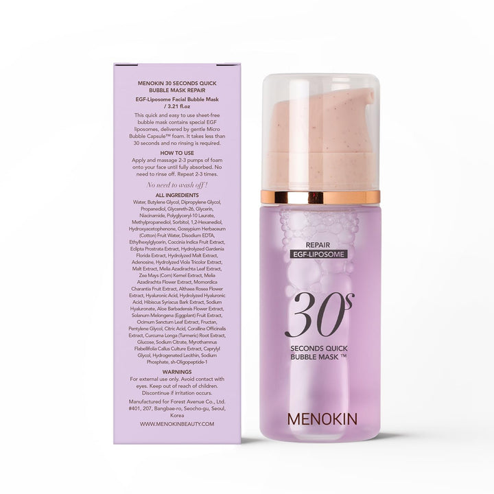 MENOKIN 30 Seconds Quick Bubble Mask 95ml  SKIN CARE, Toners
