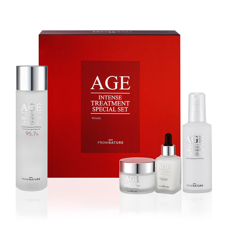 From Nature Age Intense Treatment Special Set Galactomyces 4pcs LIFESTYLE, Food, Healthy Food, Korean Skincare Set, Galactomyces Ferment Filtrate, Hydrating Skincare, Skin Barrier Support, Radiance Enhancement, From Nature Beauty, Fermented Skincare