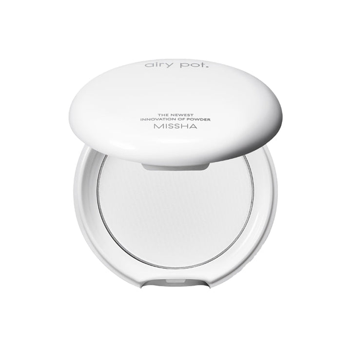 MISSHA Airy Pot Pressed Powder (Sebum Control-Matte) 5g MAKEUP, Face, Setting Spray & Powder, MISSHA Pressed Powder, Sebum Control Powder, Matte Finish Makeup, Korean Setting Powder, Pore Blurring Powder, Oil Absorbing Makeup, Lightweight Face Powder