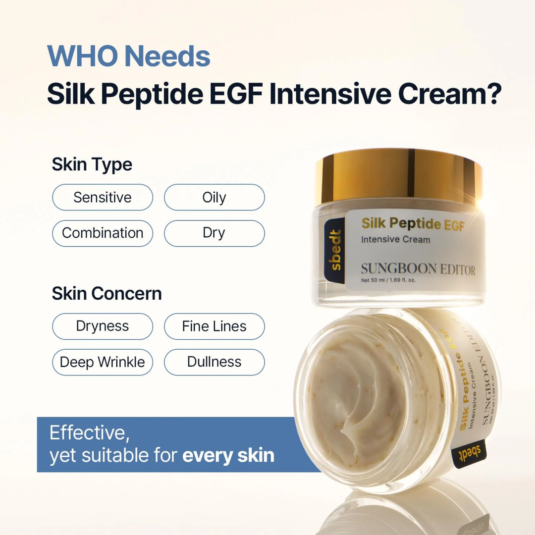 Sungboon Editor Silk Peptide EGF Intensive Cream 50ml SKIN CARE, Toners