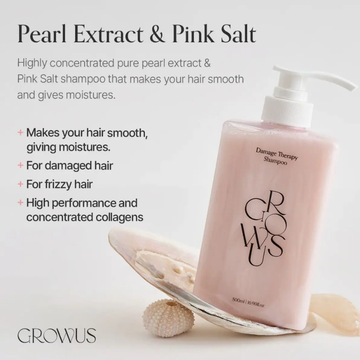 GROWUS Damage Therapy Shampoo EX Collagen Protein Care 500ml