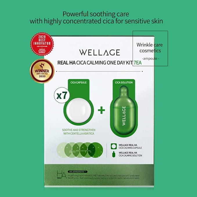 Wellage Real Cica Clear One Day Kit 7ea new, SKIN CARE, Skincare Set