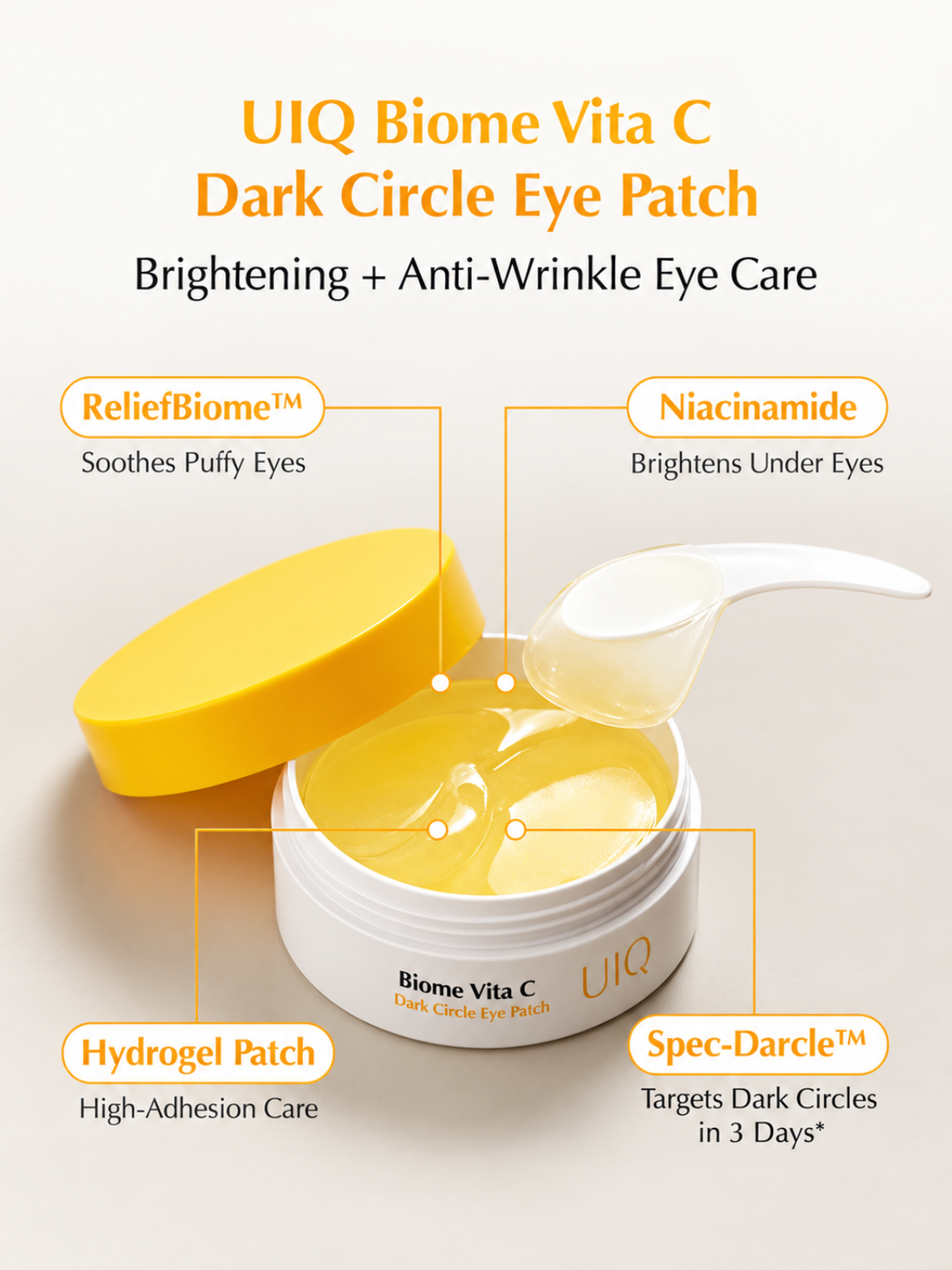 UIQ Biome Vita C Dark Circle Eye Patch 60ea / 85g SKIN CARE, Eye Care, Eye Masks