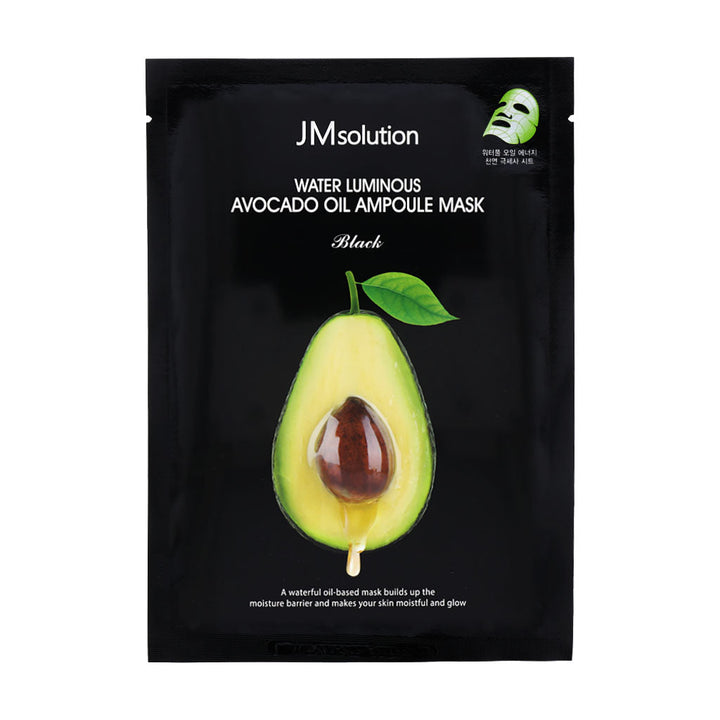 JM Solution Water Luminous Avocado Oil Ampoule Mask Black 10ea moisturizers, pack-mask, skincare, SKIN CARE, Treatments, Serum & Essence