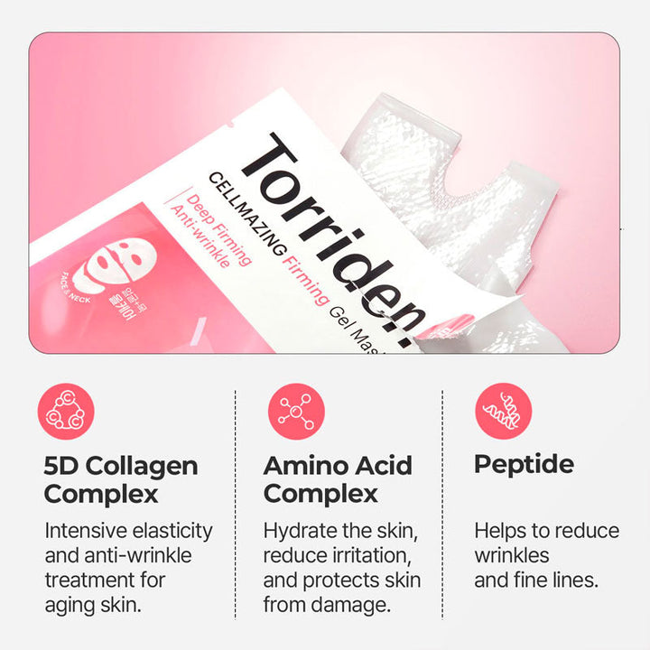 Torriden Cellmazing Firming Gel Mask 5D Complex Low Molecular Collagen 45g