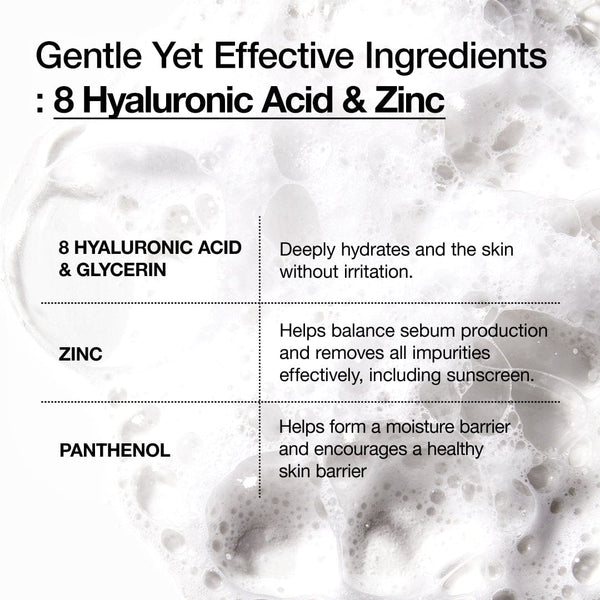 ANUA PDRN Hyaluronic Acid  Moisturizing Cleansing Foam 150ml key ingredients