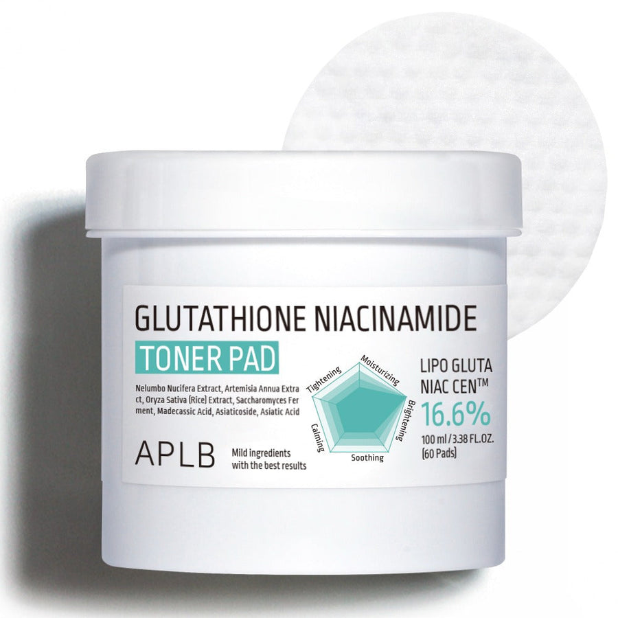 APLB Glutathione Niacinamide Toner Pad 100ml x 60pads collagen, Fermented, Glutathione, new, Niacinamide, Rice, SKIN CARE, Toners, Toner Pads