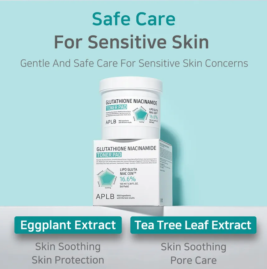 APLB Glutathione Niacinamide Toner Pad 100ml x 60pads collagen, Fermented, Glutathione, new, Niacinamide, Rice, SKIN CARE, Toners, Toner Pads