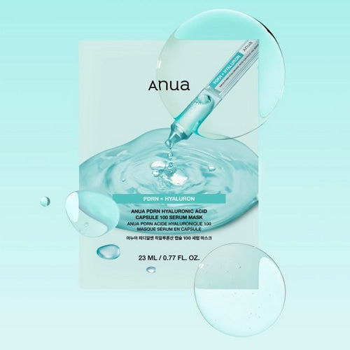 Anua PDRN Hyaluronic Acid Capsule 100 Serum Mask 23ml (10ea) new, SKIN CARE, Face Masks