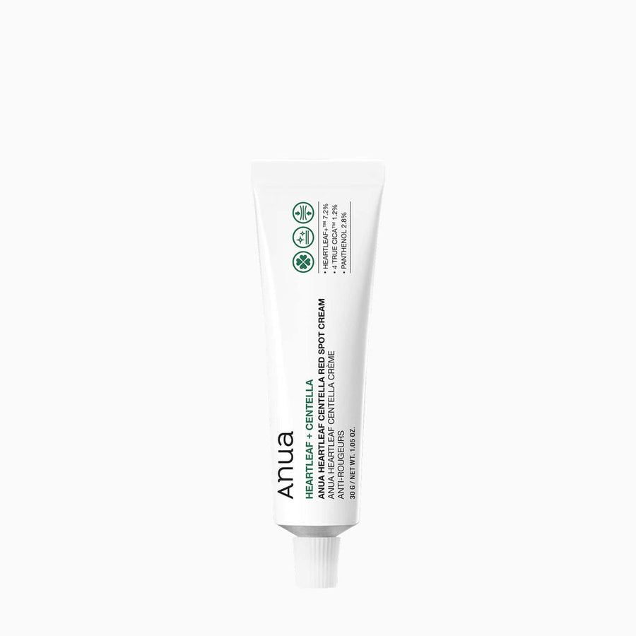Anua Heartleaf Centella Red Spot Cream 30ml tube packaging on a clean background - Korean spot treatment for acne-prone skin.