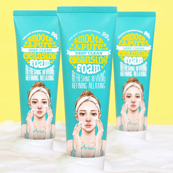 Ariul Smooth & Pure Cleansing Foam 120ml new, SKIN CARE, Cleansers, Face Wash