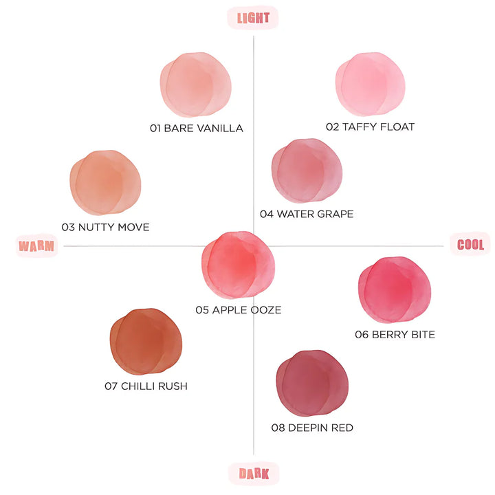 ROMAND Bare Water Tint 4.5g - 8 Color to Choose