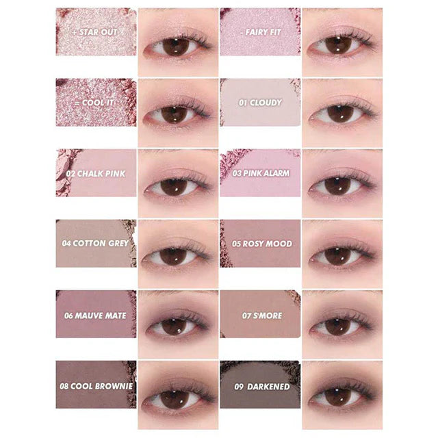 COLORGRAM Pin Point Eyeshadow Palette 9.9g - 02 Pink & Mauve