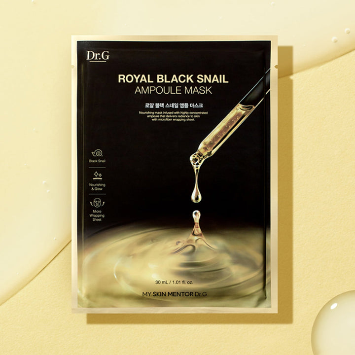Dr.G Royal Black Snail Ampoule Mask 10 Sheets new, SKIN CARE, Face Masks