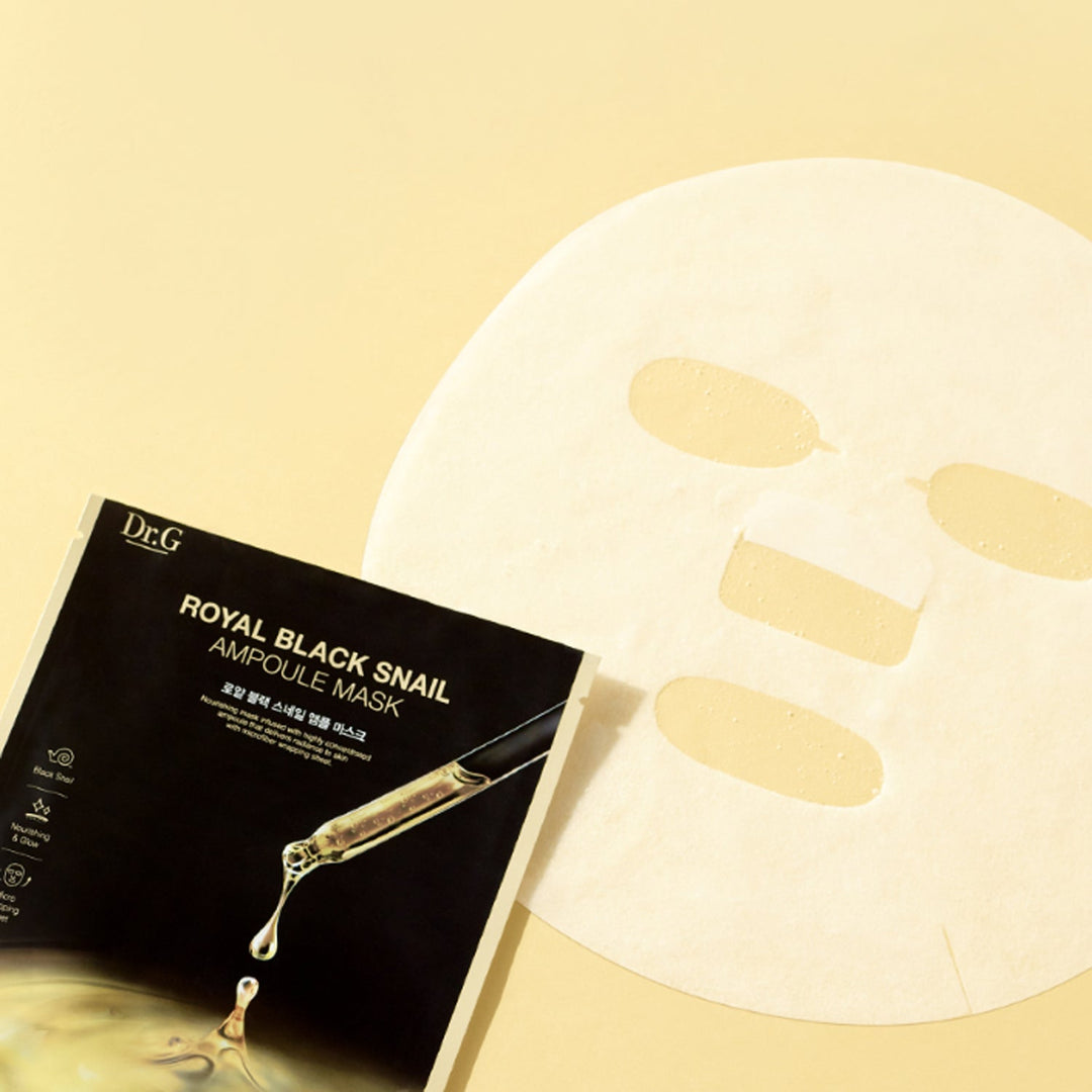 Dr.G Royal Black Snail Ampoule Mask 10 Sheets new, SKIN CARE, Face Masks
