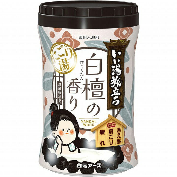 EARTH Liyu Tabidachi Bath Powder Sandalwood 600g