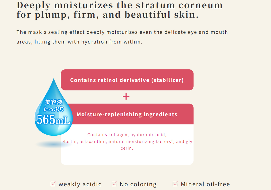 KOSE Clear Turn Moist Charge Mask 50Pcs features