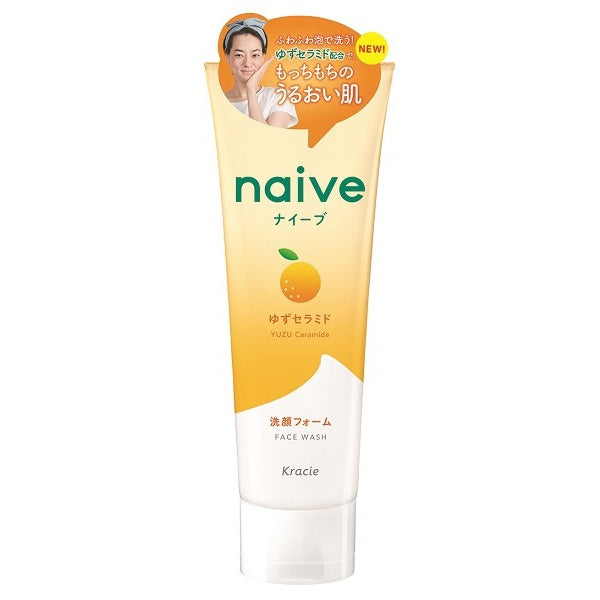 KRACIE Naive Face Wash Foam Yuzu Ceramide 130g
